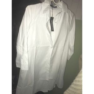 Boohoo White T-Shirt Dress (New)